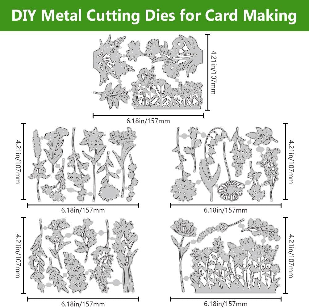 Wildflower Metal Cutting Dies Set Scrapbooking Card Making Embossing Tool