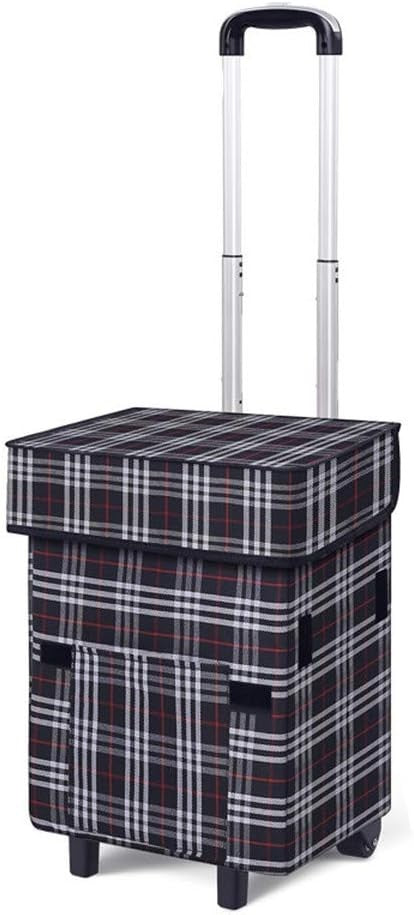 Foldable 41L Star Utility Cart with Wheels, Waterproof Oxford Tote Bag