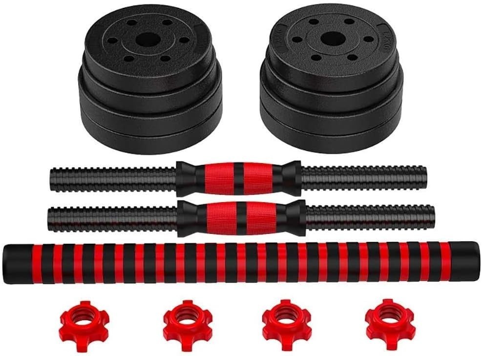 10KG Adjustable Dumbbell Barbell Set Pair Home Gym Fitness Weights