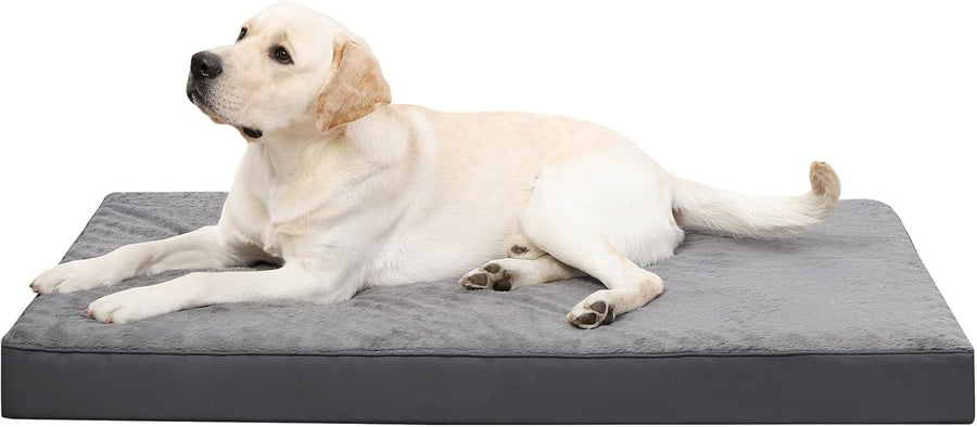 Large Orthopedic Dog Bed 105x70cm Waterproof Washable Dark Grey