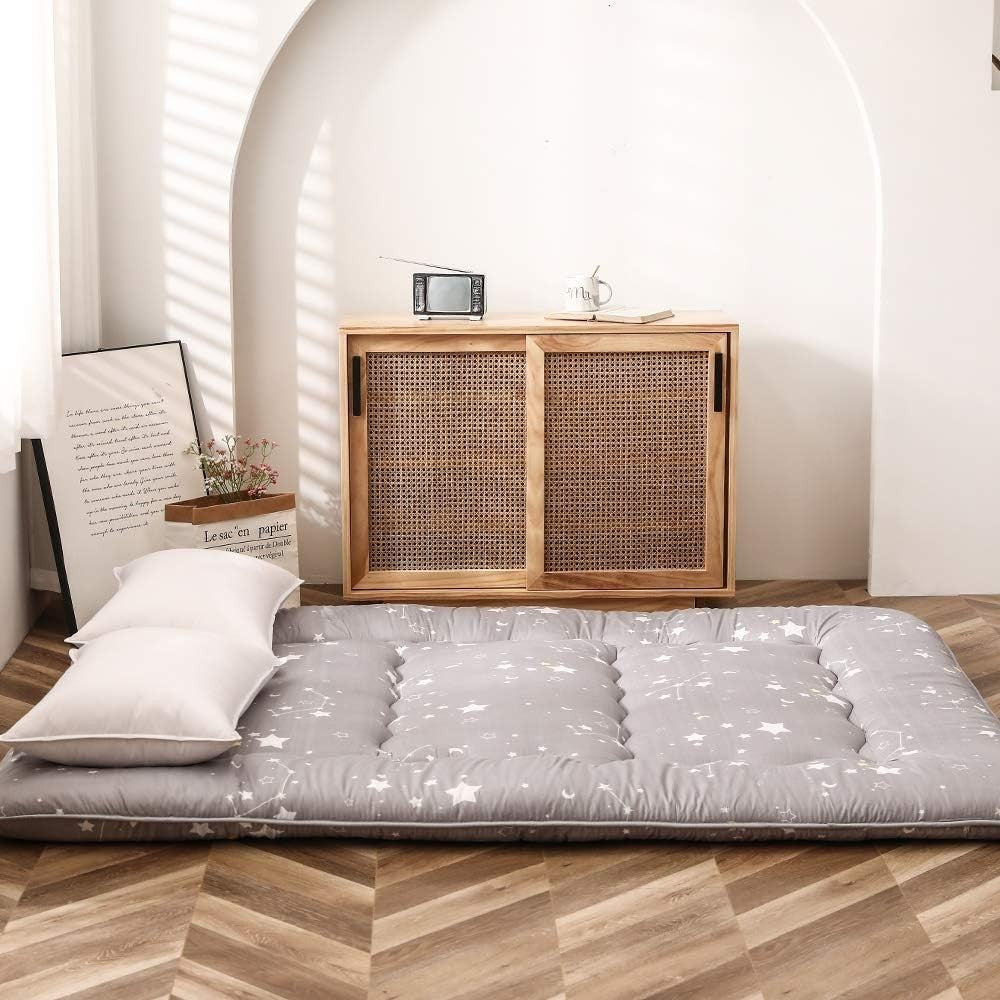 Japanese Floor Mattress Futon Double Tatami Sleeping Pad Foldable Soft Bed