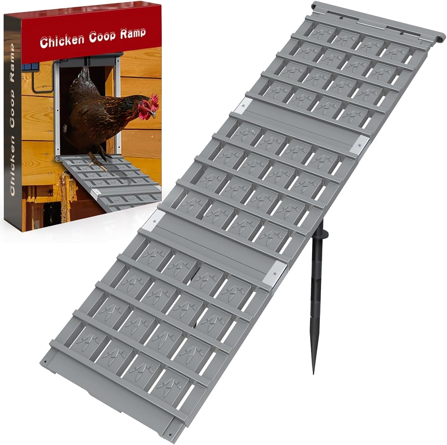 Adjustable Chicken Coop Ramp Ladder Non Slip Waterproof