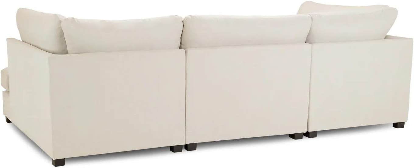 4PC U Shape Sofa with Footstool – Grey  – 5/6 Seater Modular.