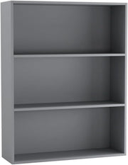 3 Tier Wooden Bookcase Modern Cabinet Compact Storage Display Shelf Grey