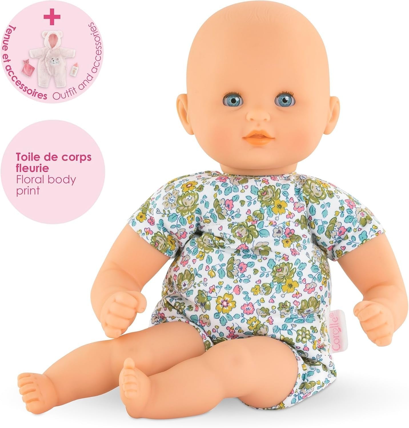 12-Inch Soft Baby Doll Teddy Bear Outfit Sleepy Eyes Cuddle Toy