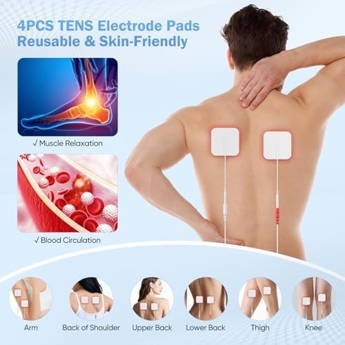 EMS TENS Foot Massager Pain Relief Circulation Booster 12 Modes 20 Intensities