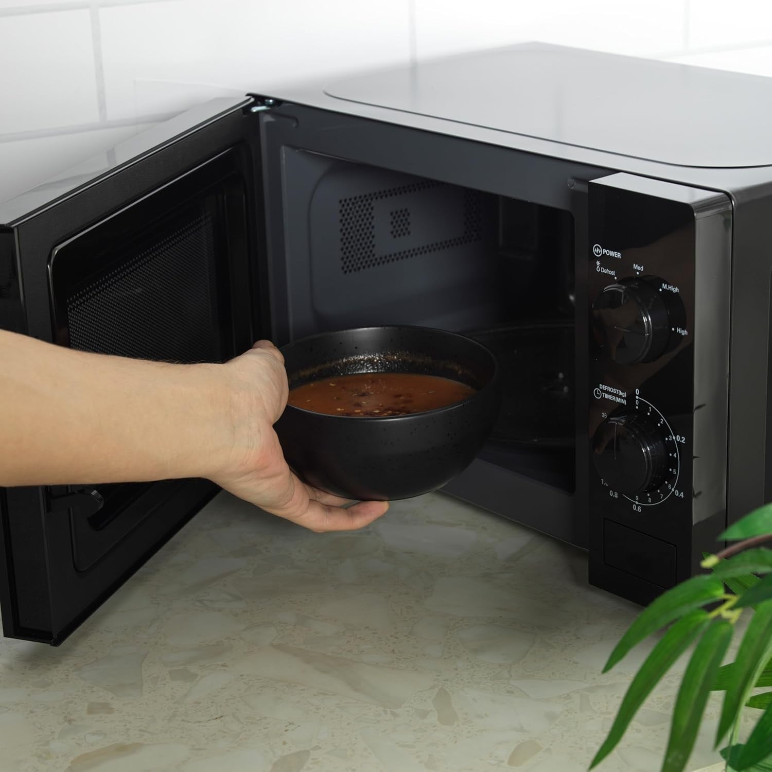 20L Microwave 700W Manual 5 Heat Levels 35 Min Timer