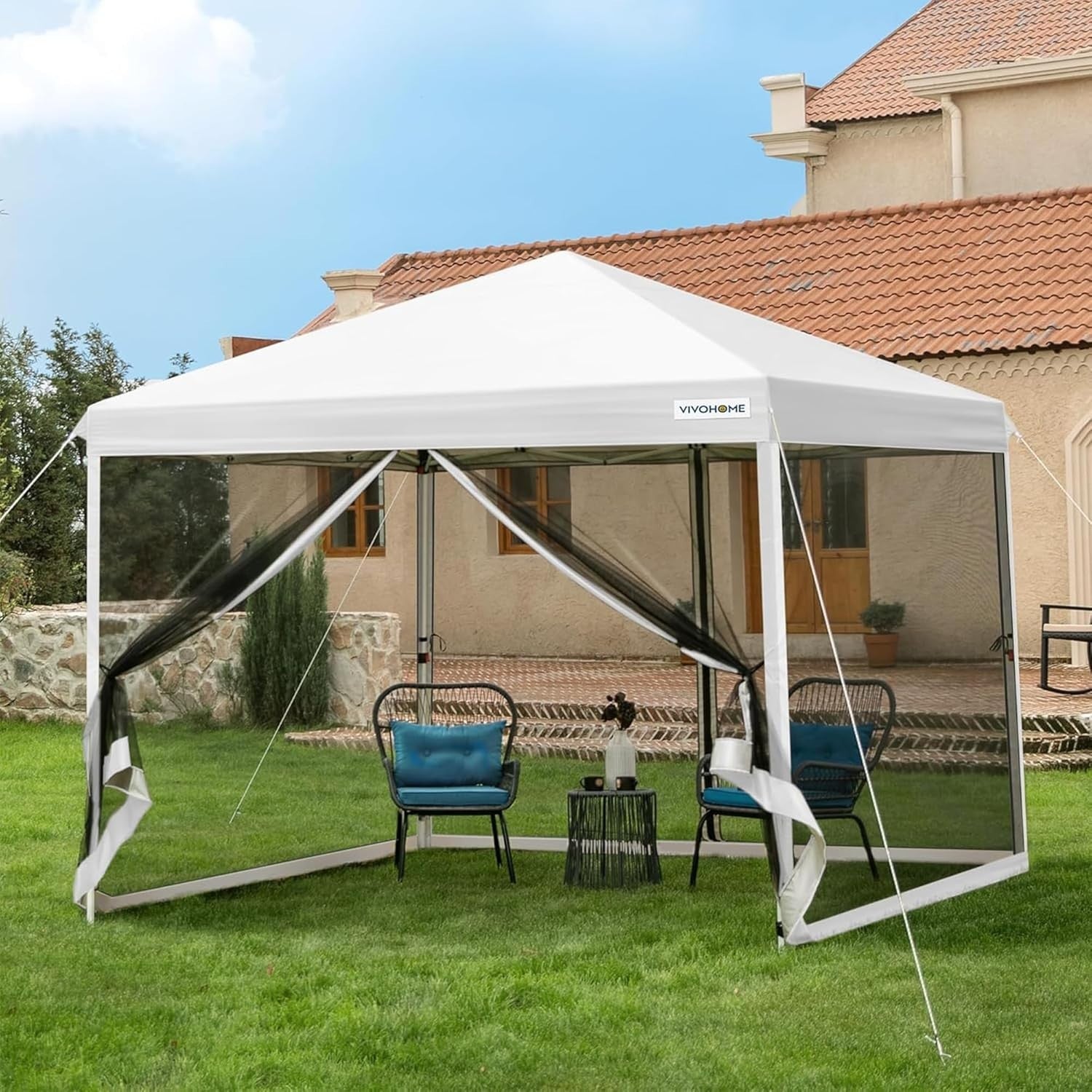 3x3M Pop Up Gazebo With Mosquito Net Waterproof Outdoor Tent Portable
