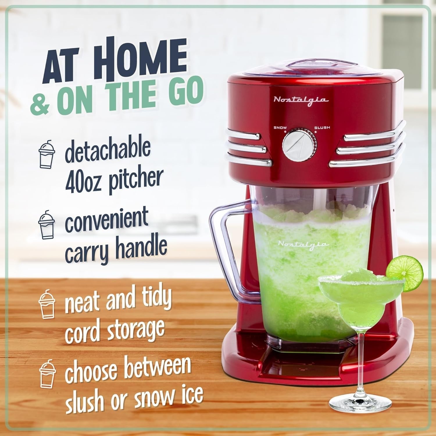 40oz Slushie Maker Frozen Drink Station Snow Cone Margarita Machine