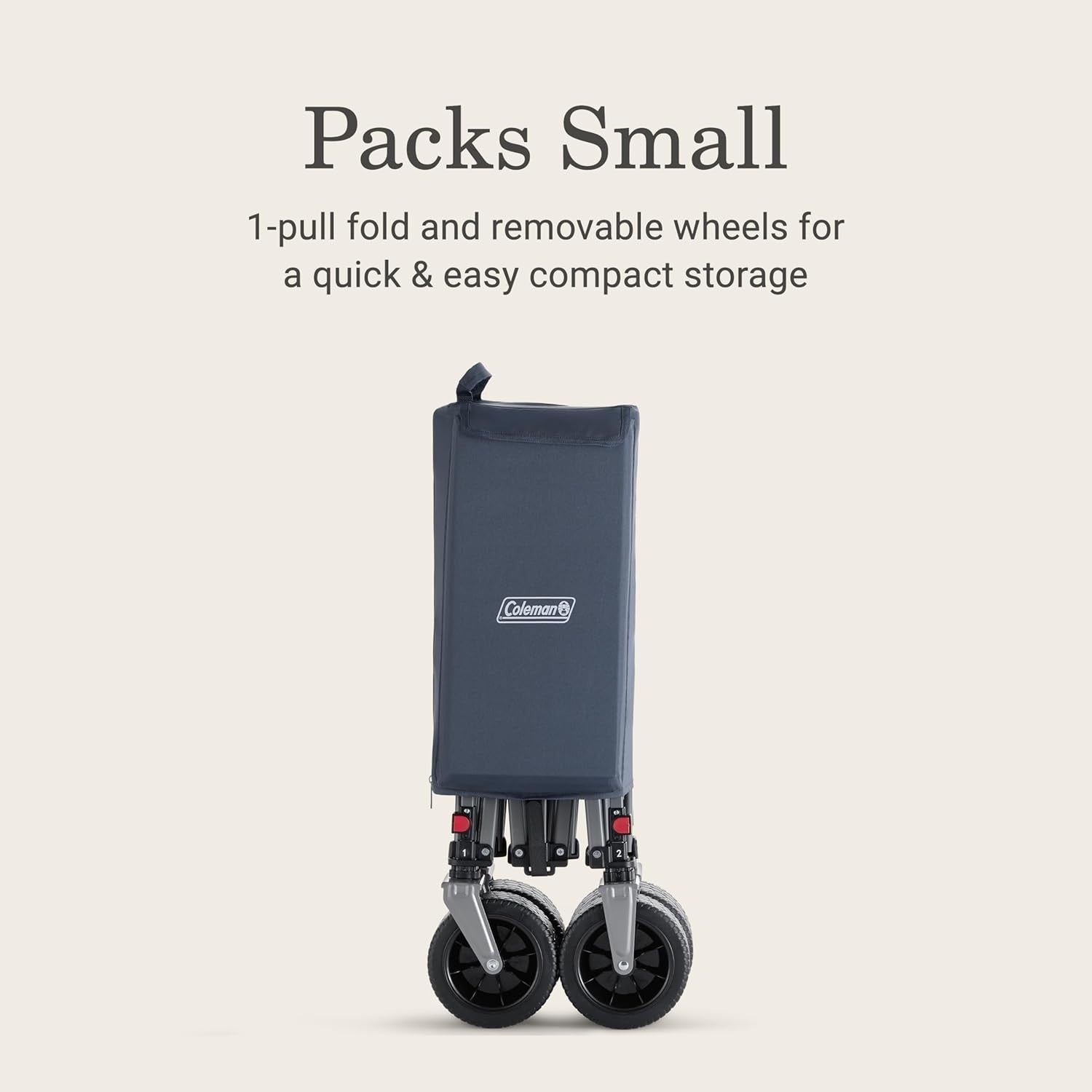 Blue Coleman XL Folding Wagon Heavy Duty Collapsible Utility Cart 400lb Capacity