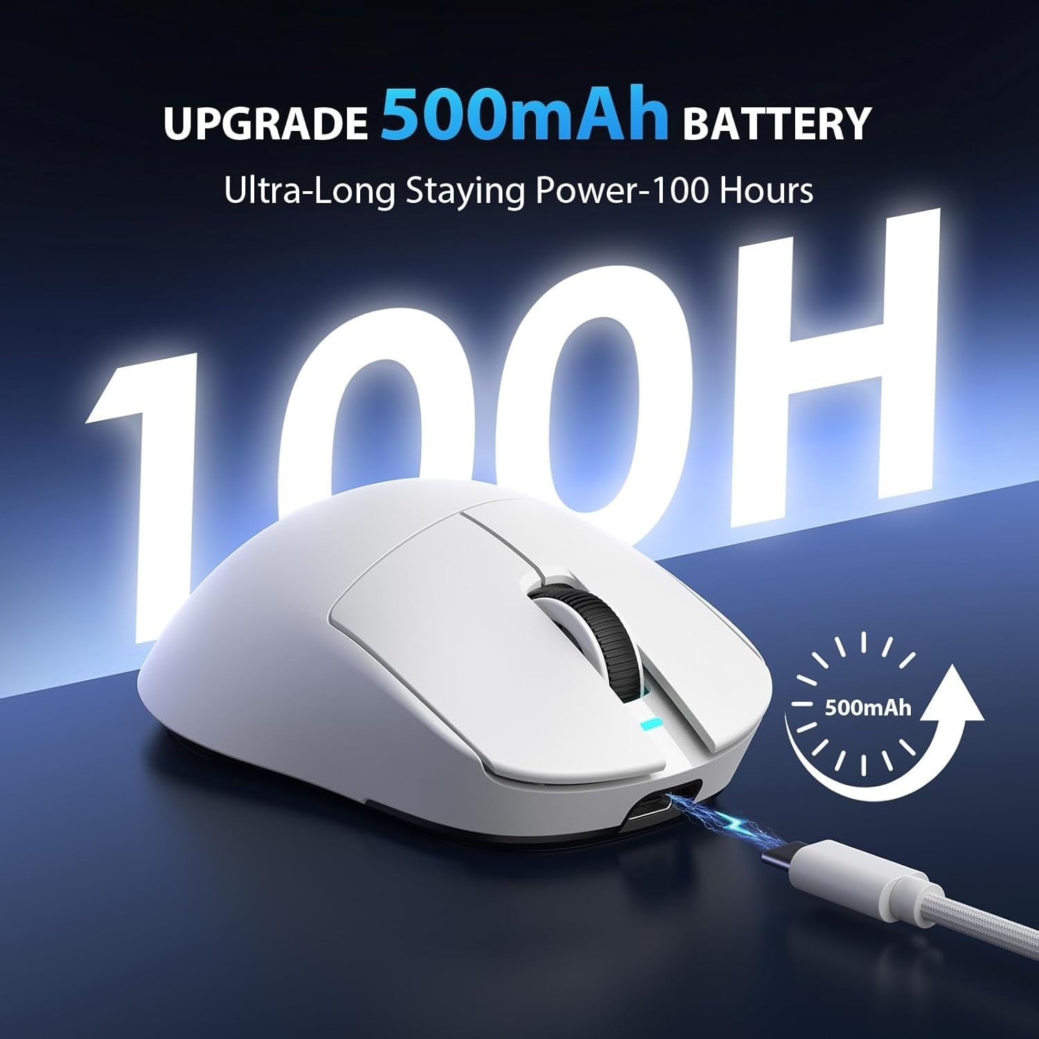 Lightweight Gaming Mouse 63g Wireless 12000 DPI RGB Programmable