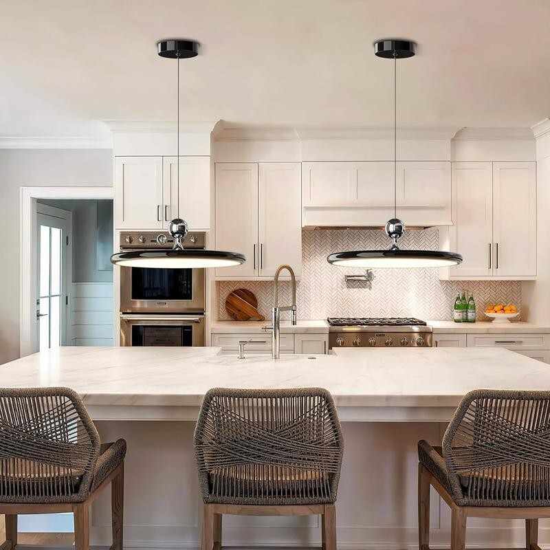 Dimmable LED Pendant Ceiling Light Remote Control Modern Hanging Chandelier
