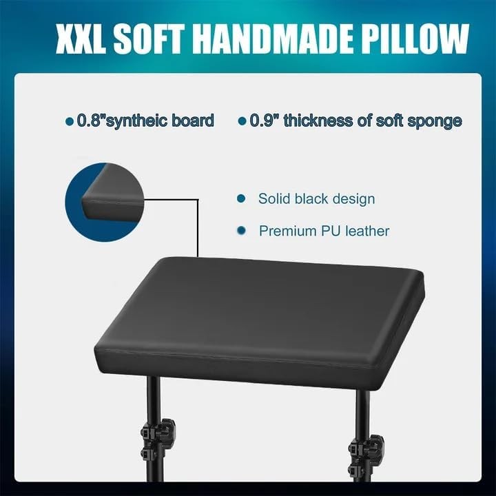XXL Tattoo Arm Rest Stand Adjustable Height Large Soft Pad Studio Support