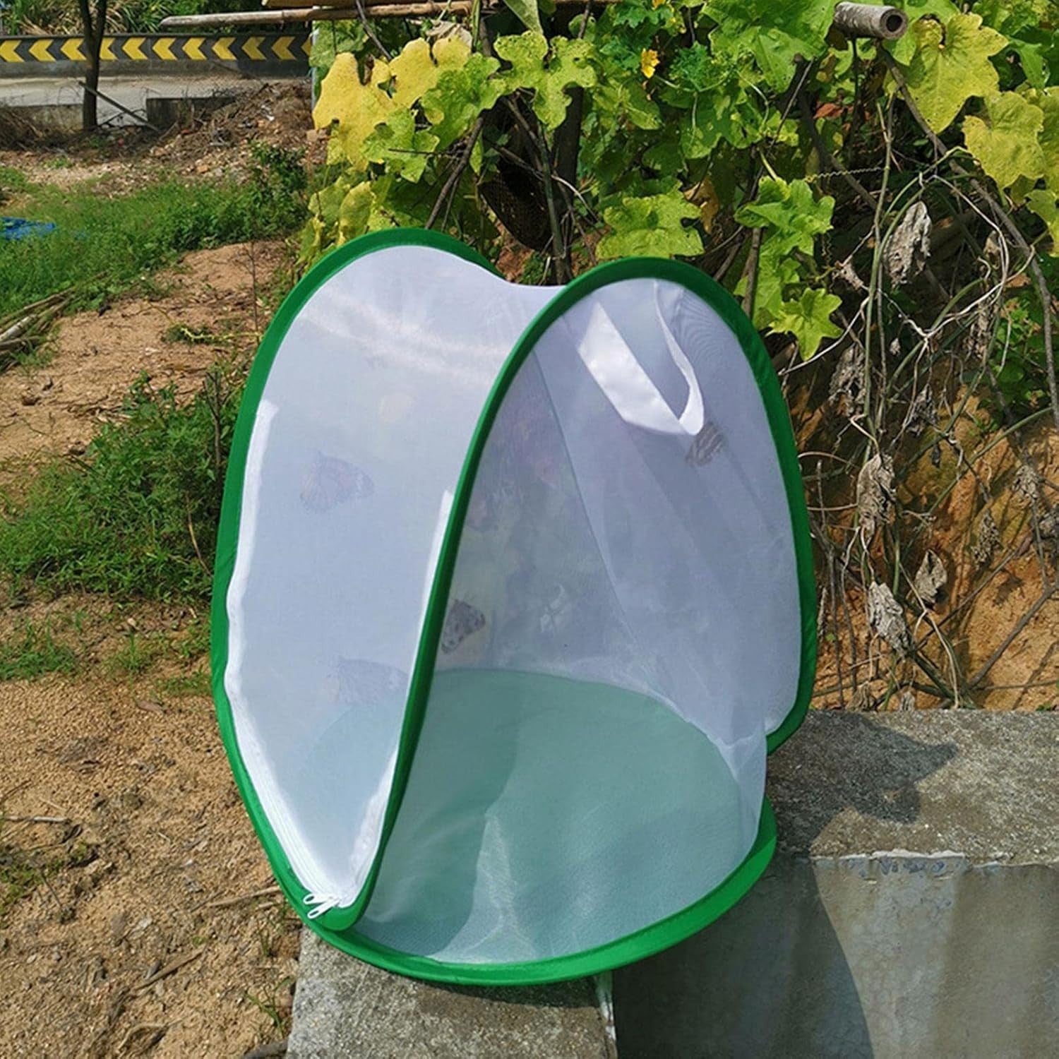 Mini Pop-Up Greenhouse Plant Cover Portable Grow Tent with Zipper Door