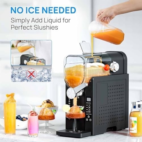 Slushie Machine Frozen Drink Maker No Ice Needed Self Cleaning 1.6L