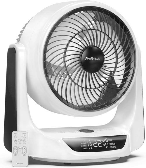 Ultra Quiet DC Air Circulator Fan – 16Speed LED Display Remote Oscillating Timer