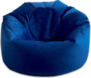 Plush Velvet Beanbag Chair Large Soft Lounger Indoor Floor Seating Marine Blue