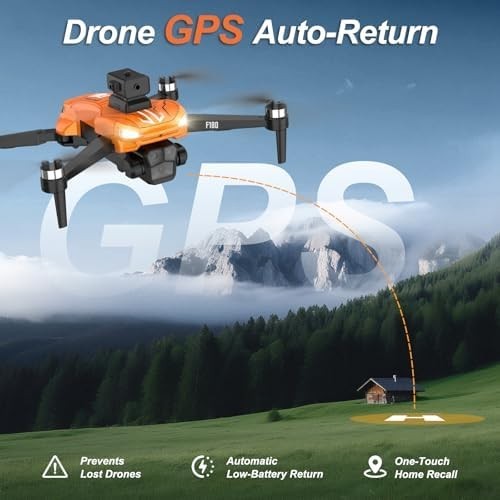 4K GPS Drone with 4.5" LCD Screen, Foldable Obstacle Avoidance Quadcopter