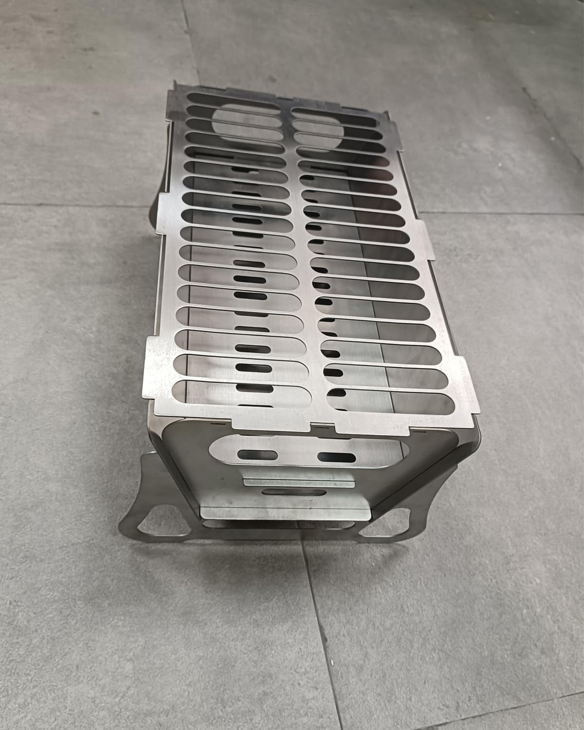 Portable Stainless Steel Camping BBQ Grill Foldable Charcoal Fire Pit