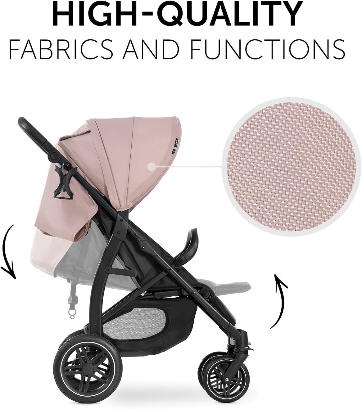 Baby Pushchair One Hand Fold Reclining Buggy UPF50+ 22kg