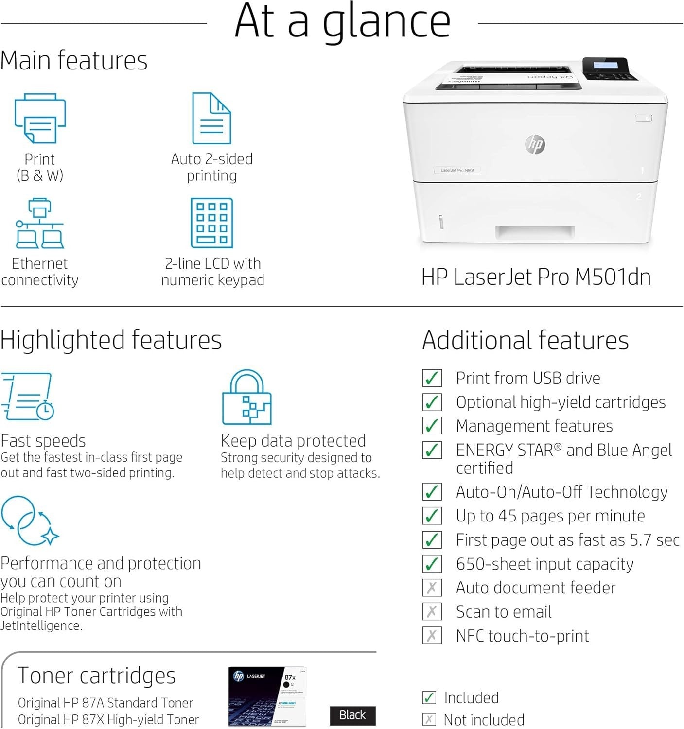 Light Gray High-Speed Mono Duplex Printer 43ppm USB A4 Office Pro