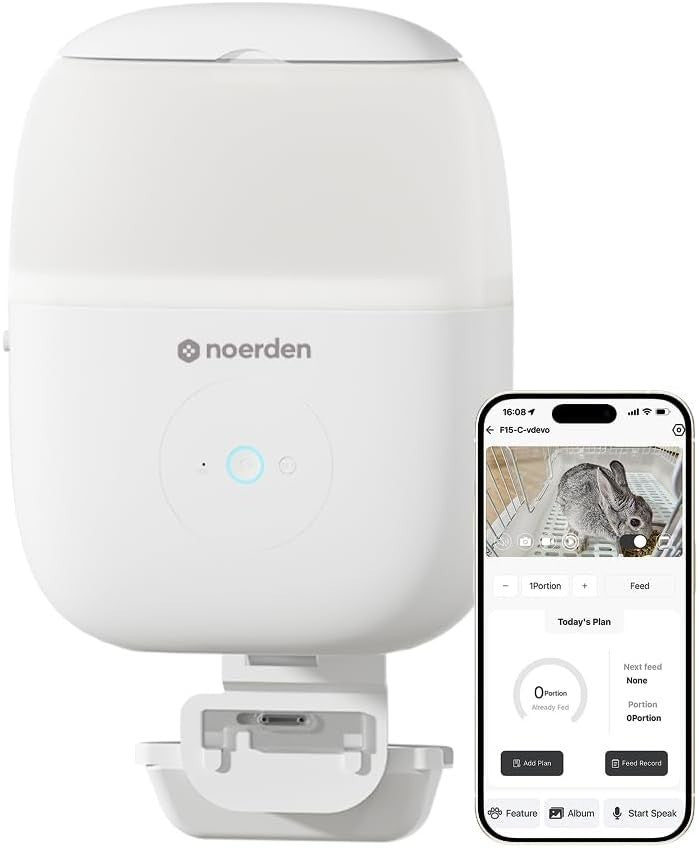 Smart Small Pet Feeder Camera App Control HD Video 10 Meals Daily