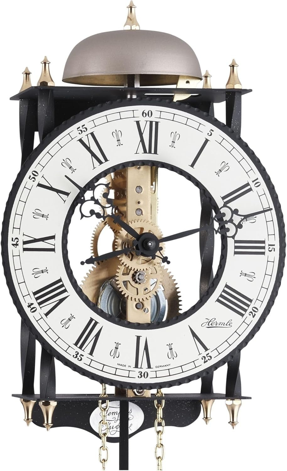Antique Mechanical Wall Clock with Hourly Chime & Pendulum Movement