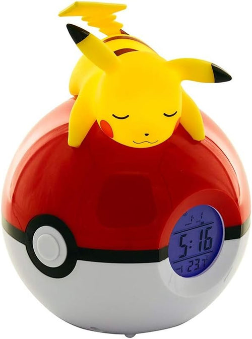 Kids Character FM Radio Alarm Clock LED Display Temperature Yellow Red White