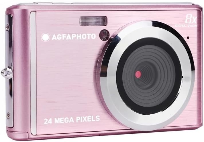 24MP Digital Compact Camera 8X Zoom HD Video LCD Screen Pink