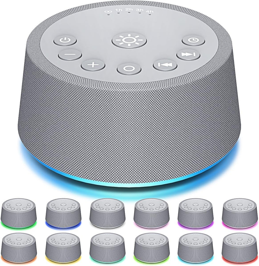 White Noise Sound Machine 25 Soothing Sounds 32 Volume Timer Night Light