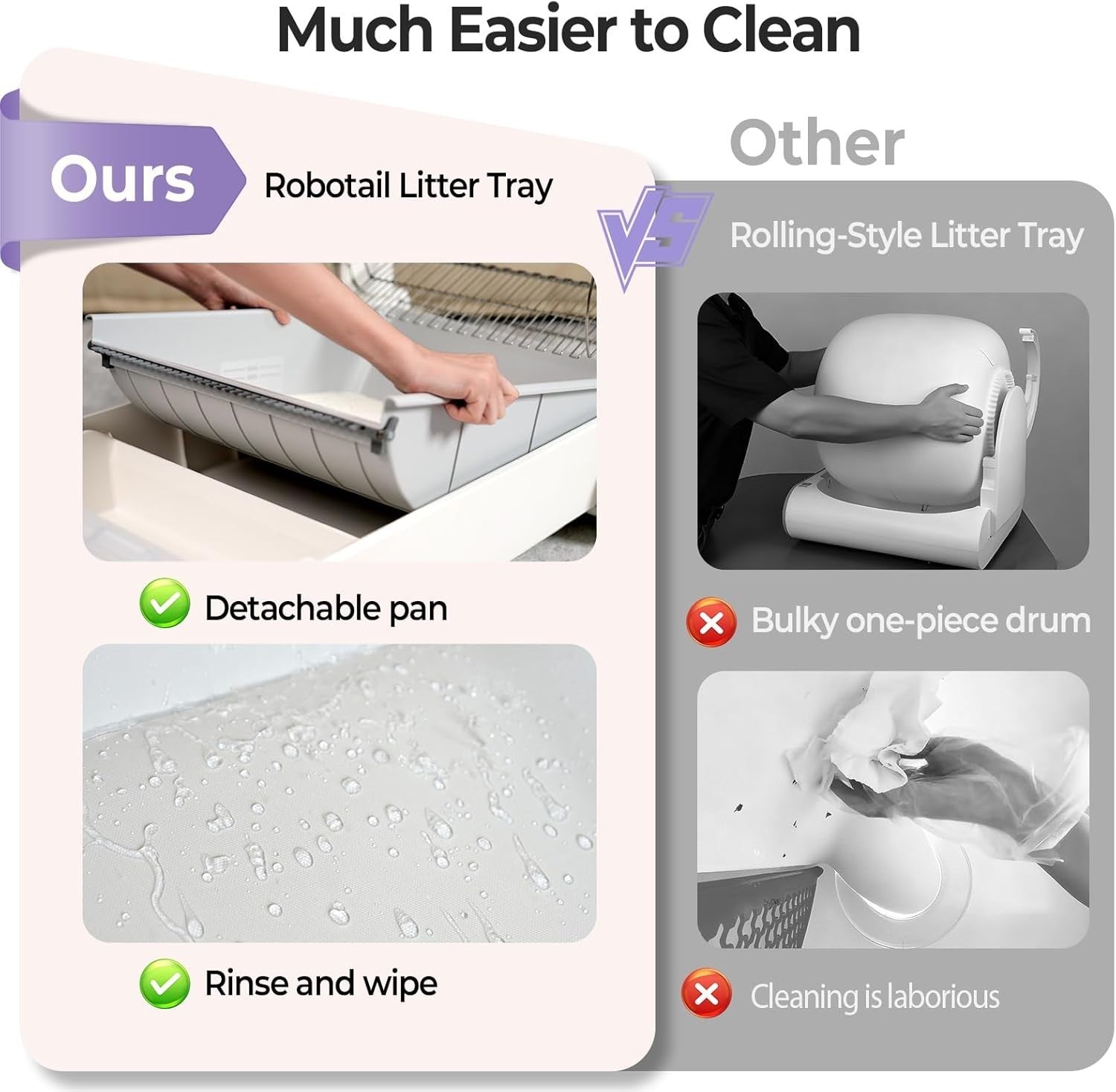 Open Top Self Cleaning Cat Litter Box App Control Anti Pinch XXL