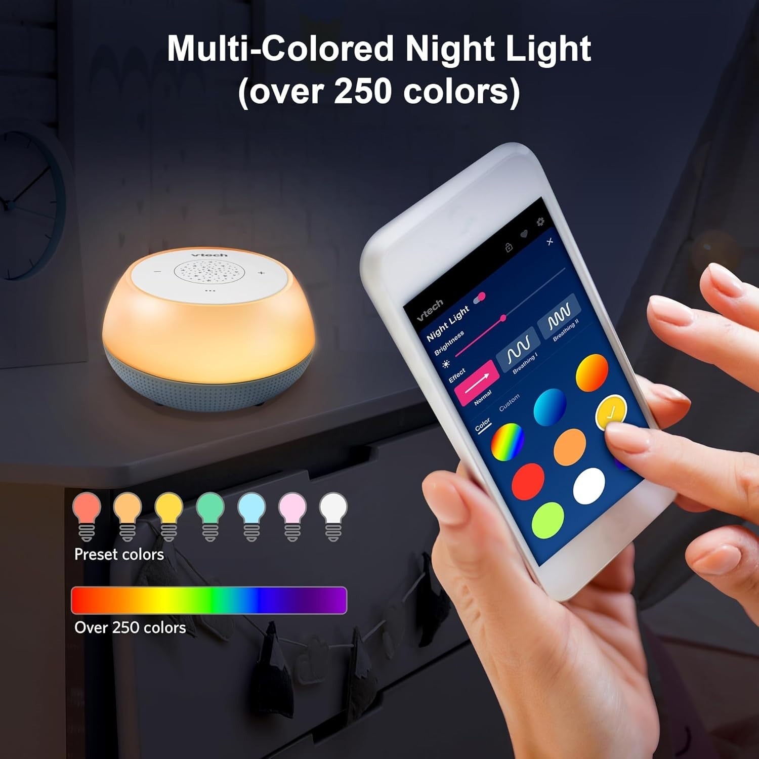 Baby Sleep Training Soother White Noise Stories Night Light Projector Bluetooth