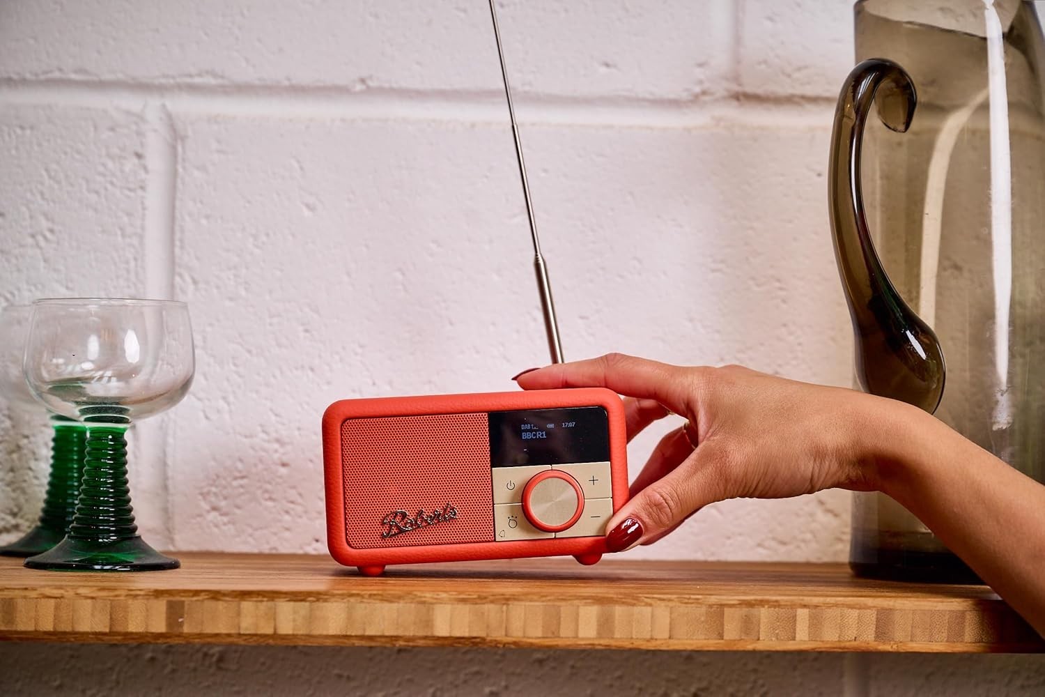 Portable FM DAB/DAB+ Digital Radio Bluetooth Speaker Pop Orange
