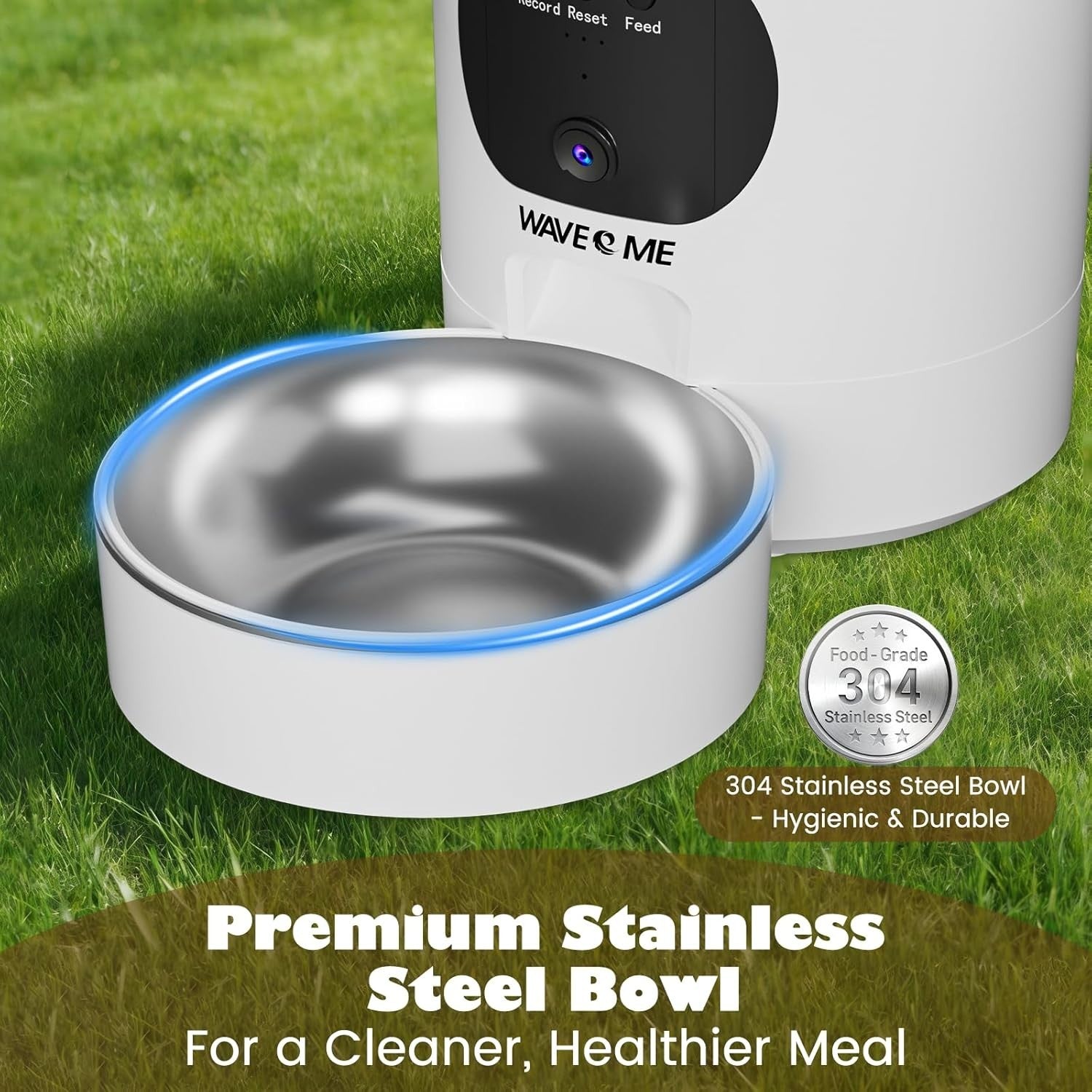 Smart Pet Feeder with Camera 5L WiFi Auto Food Dispenser HD Video