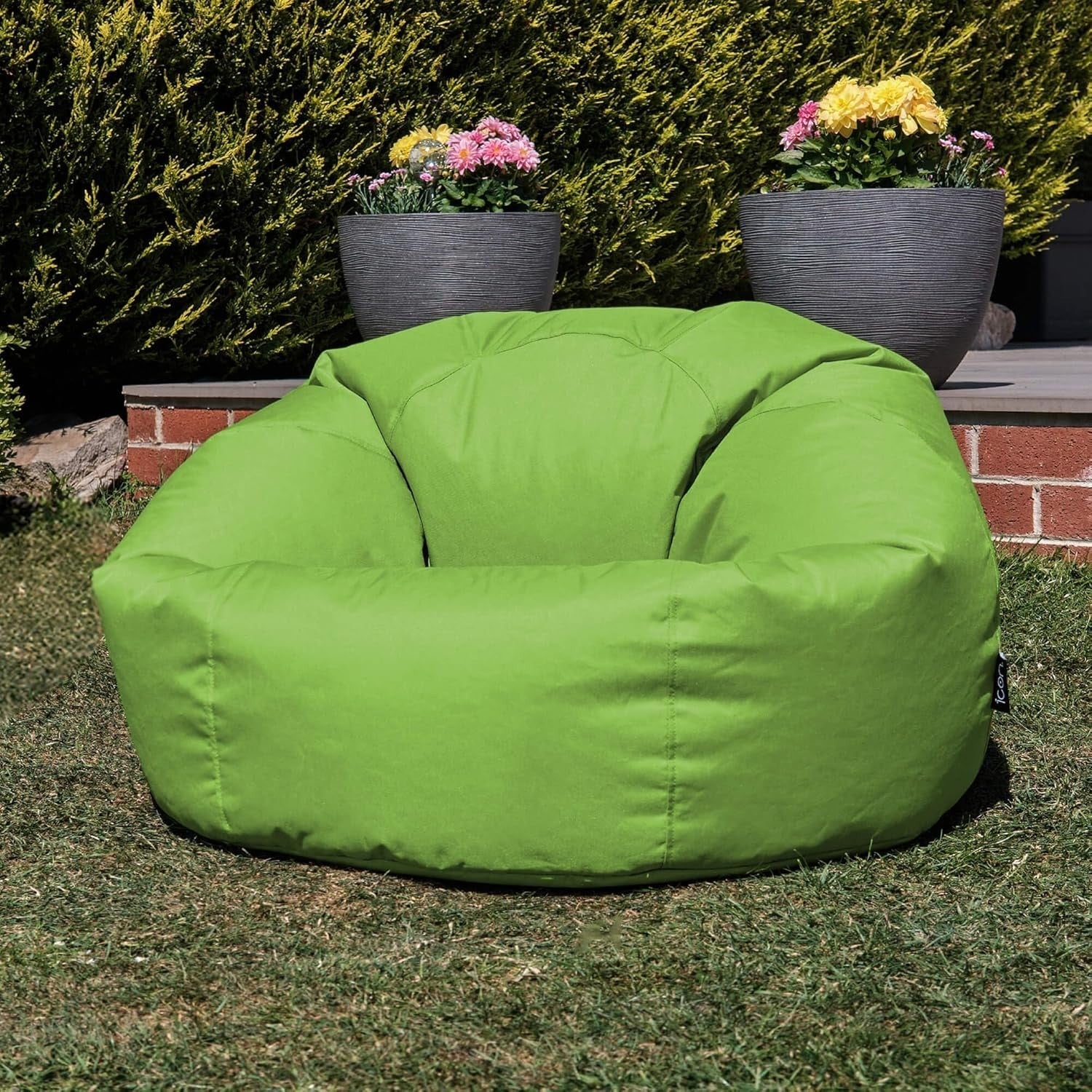 Waterproof Outdoor Bean Bag Chair Lounger Lime Green Garden Seat
