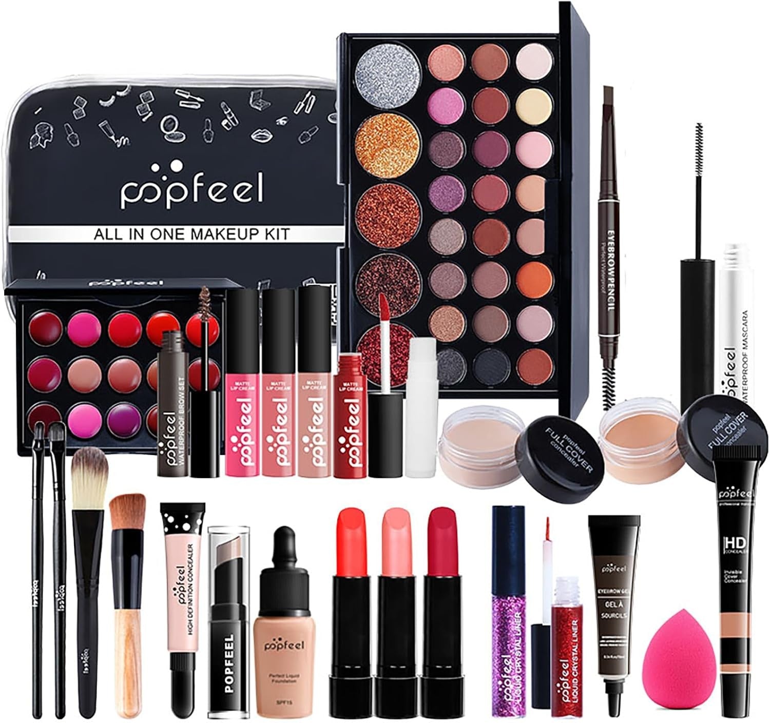 All In One Makeup Set 27PCS Gift Box Kit for Teens & Women