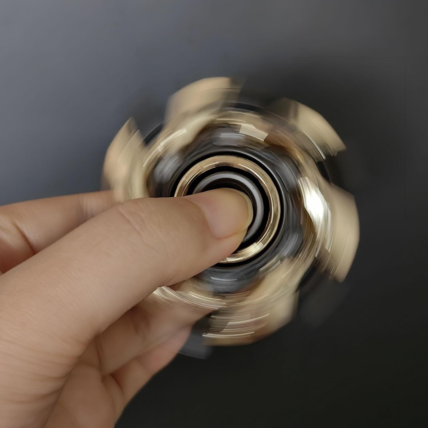 Gold Metal Fidget Spinning Top Magnetic EDC Stress Relief Toy