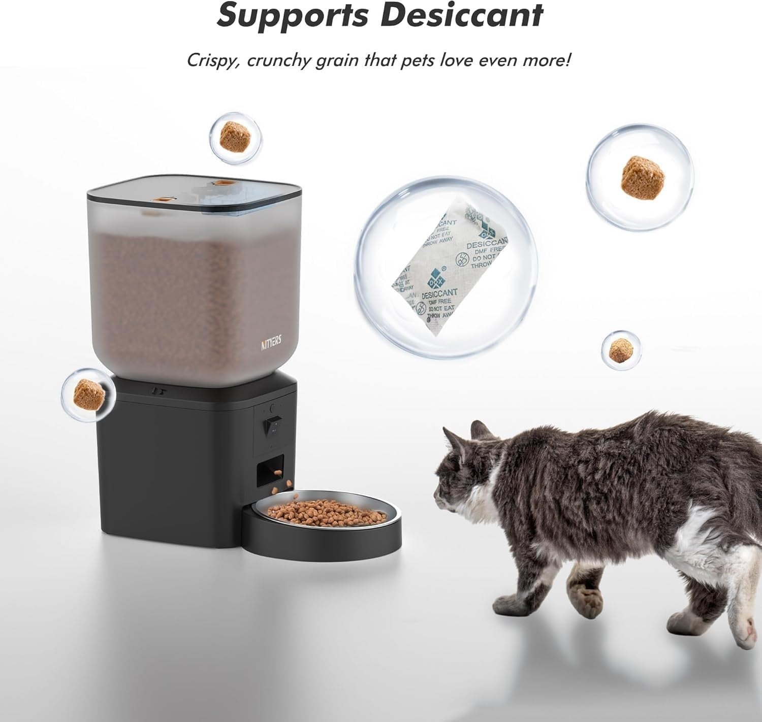 8L Automatic Pet Feeder Camera WiFi 1080P Smart Food Dispenser App