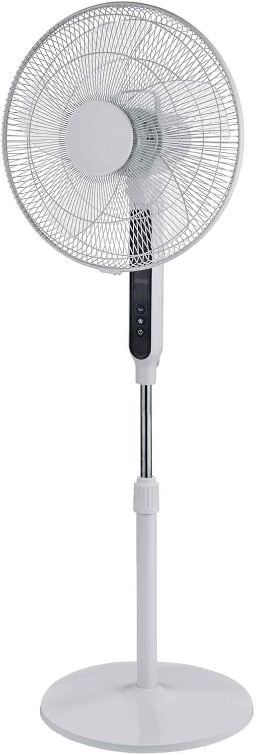 16" Pedestal Fan –Quiet 12-Speed DC Motor Remote Control Adjustable Standing Fan