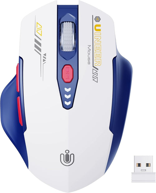 Rechargeable Wireless Mouse Battery Display Adjustable DPI 2.4G USB Laptop