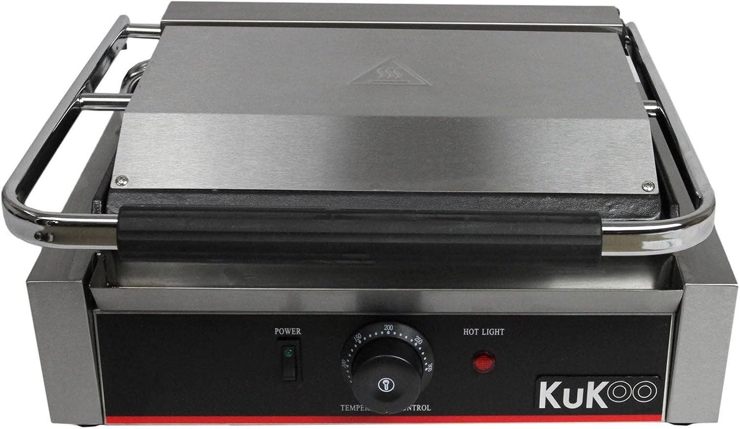 Grooved Panini Press 31x43x21.5cm Ribbed Contact Grill Sandwich Maker 2200W