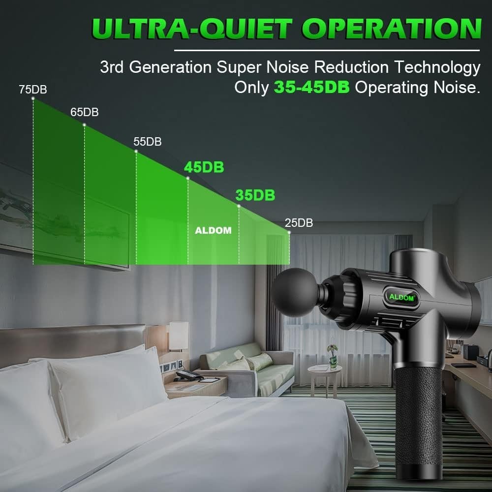 Deep Tissue Massage Gun 30 Speed Levels Quiet Percussion Muscle Recovery