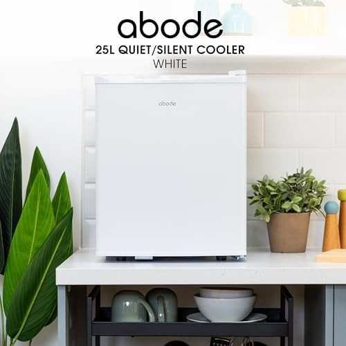 25L Mini Fridge Thermoelectric Quiet Portable for Bedroom Home White