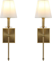 Vintage Linen Fabric Wall Sconce Light, Adjustable Height, Classic Antique Look