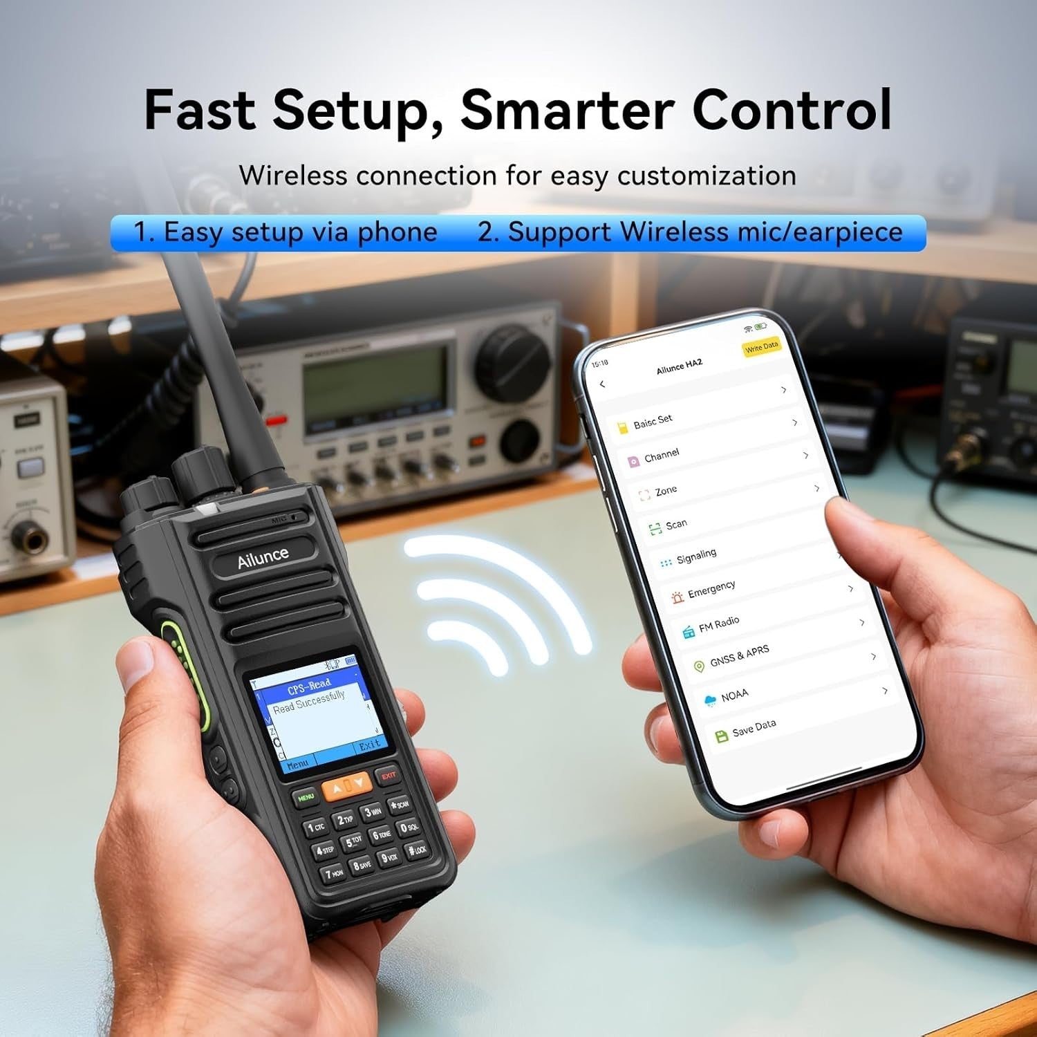 Dual Band Ham Radio Walkie Talkie APRS/GPS Bluetooth Waterproof