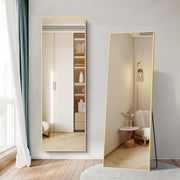 Gold Full Length Mirror 161x52cm Floor Standing or Wall Mounted Aluminium