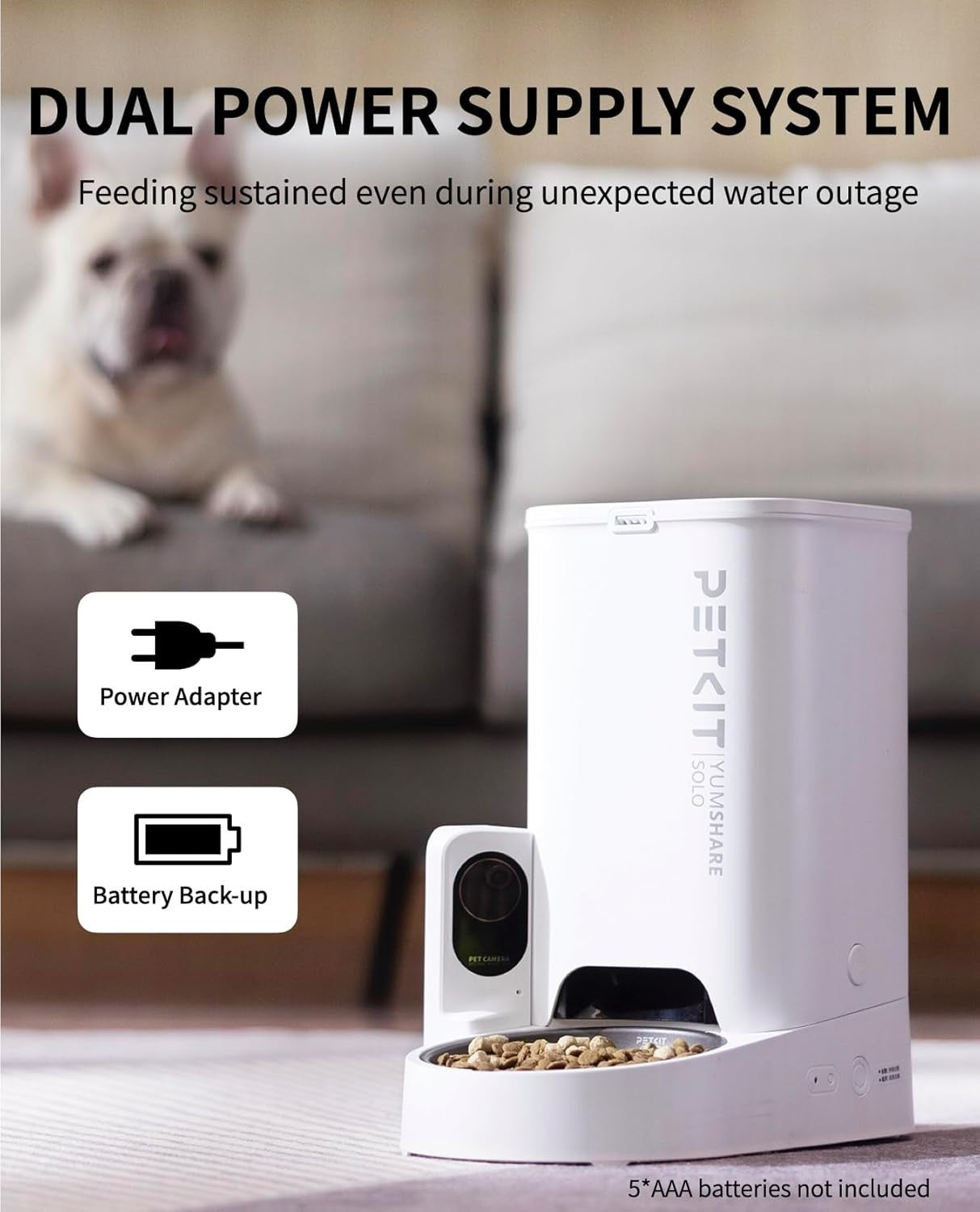 Smart Automatic Pet Feeder Camera 1080P WiFi App Control 3L Food