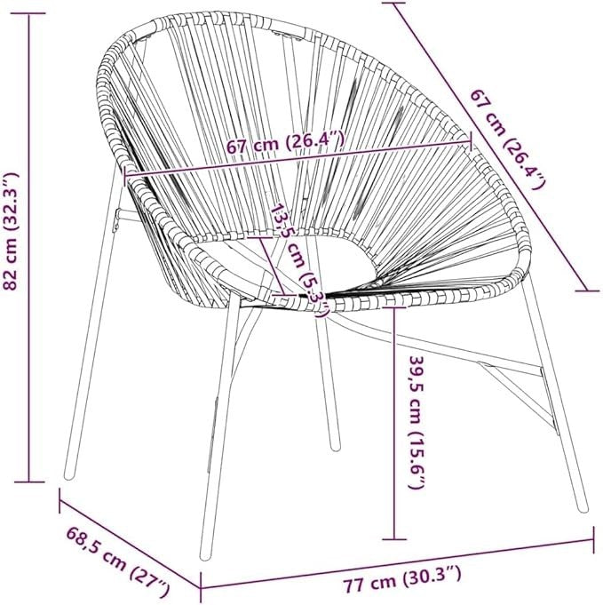 Outdoor Garden Egg Chair Black & Orange Rattan Seat – Comfortable & Durable
