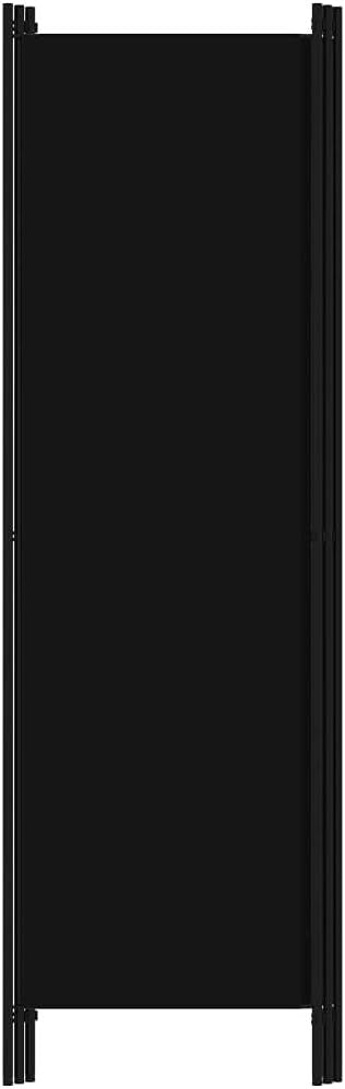Black 3 Panel Room Divider 180cm Folding Privacy Screen – Fabric Partition Wall