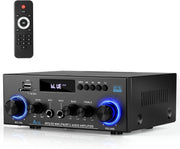 800W Bluetooth 5.0 Stereo Amplifier 2 Channel HiFi 12V/230V FM USB